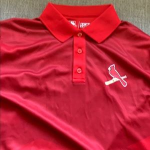 Men’s St Louis Cardinals polo, dry fit size Large